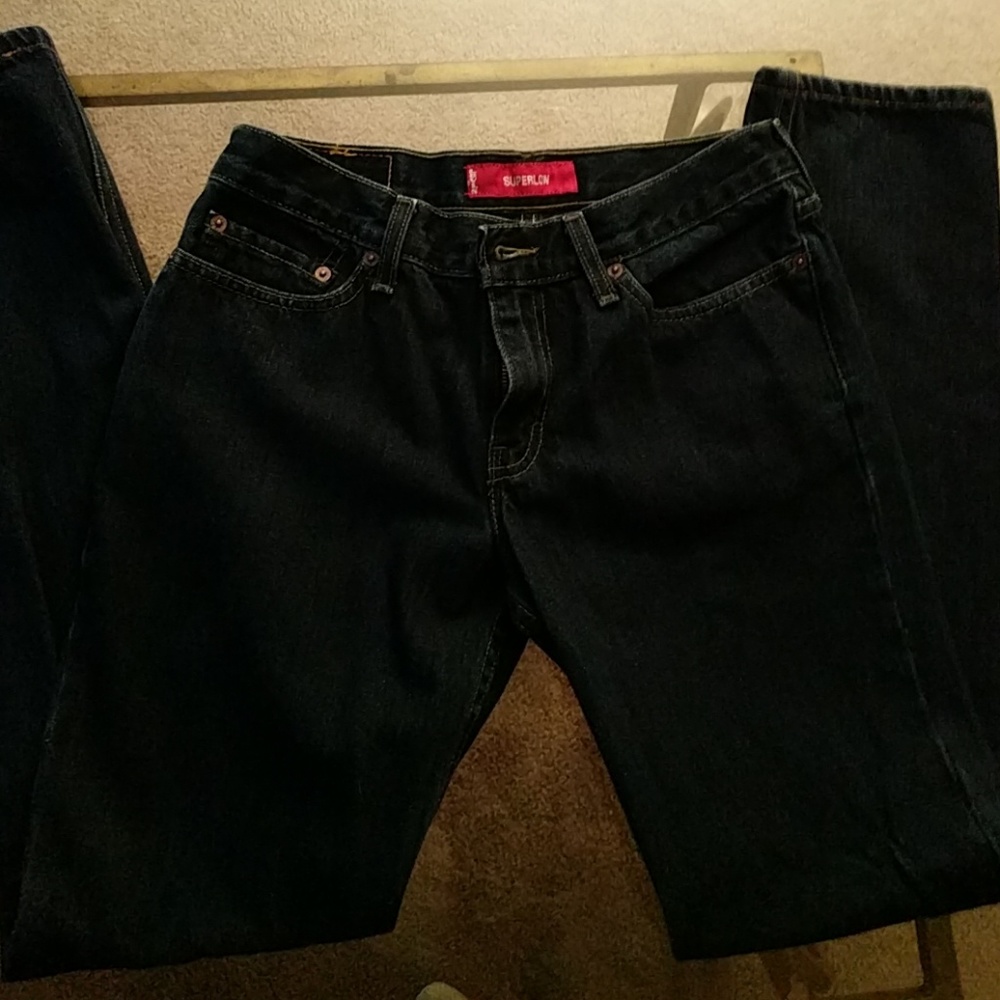 Levis super low boot cut jeans.